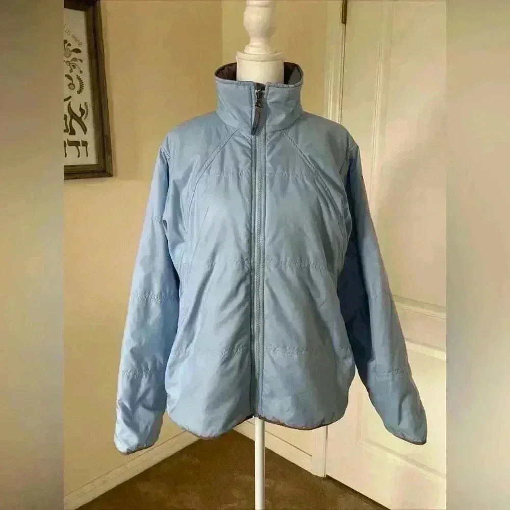 Women’s Vintage The North Face Light Blue Light Puffer Jacket Size Medium READ